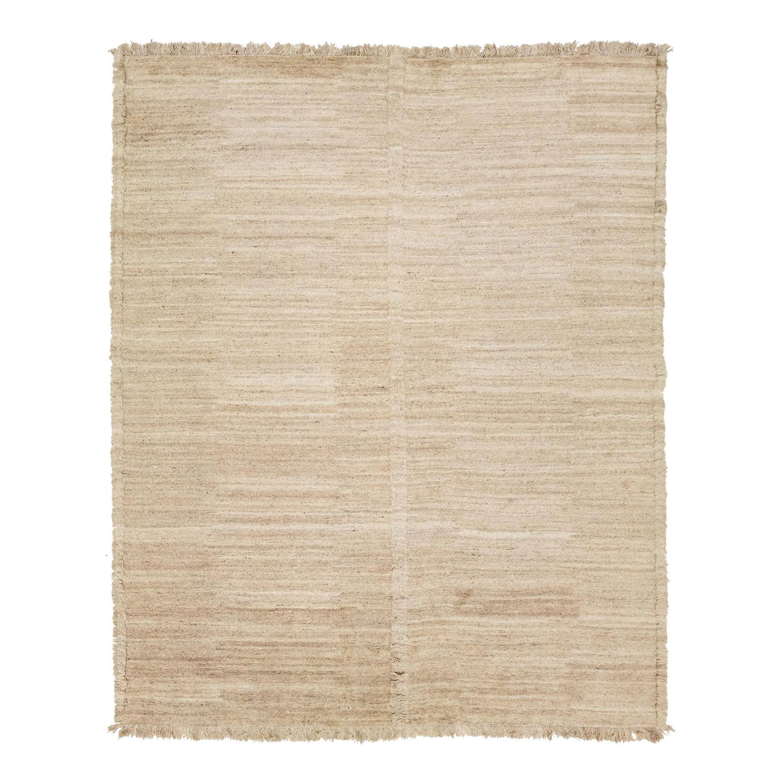 Hand-Knotted Moroccan Wool Rug Solid Light Brown 12'2 x 14'10: Hand-Knotted Moroccan Wool Rug Solid Light Brown 12'2 x 14'10 Enhance your living space with this stunning hand-knotted Moroccan wool rug. Featuring a solid light brown design, this organic piece adds