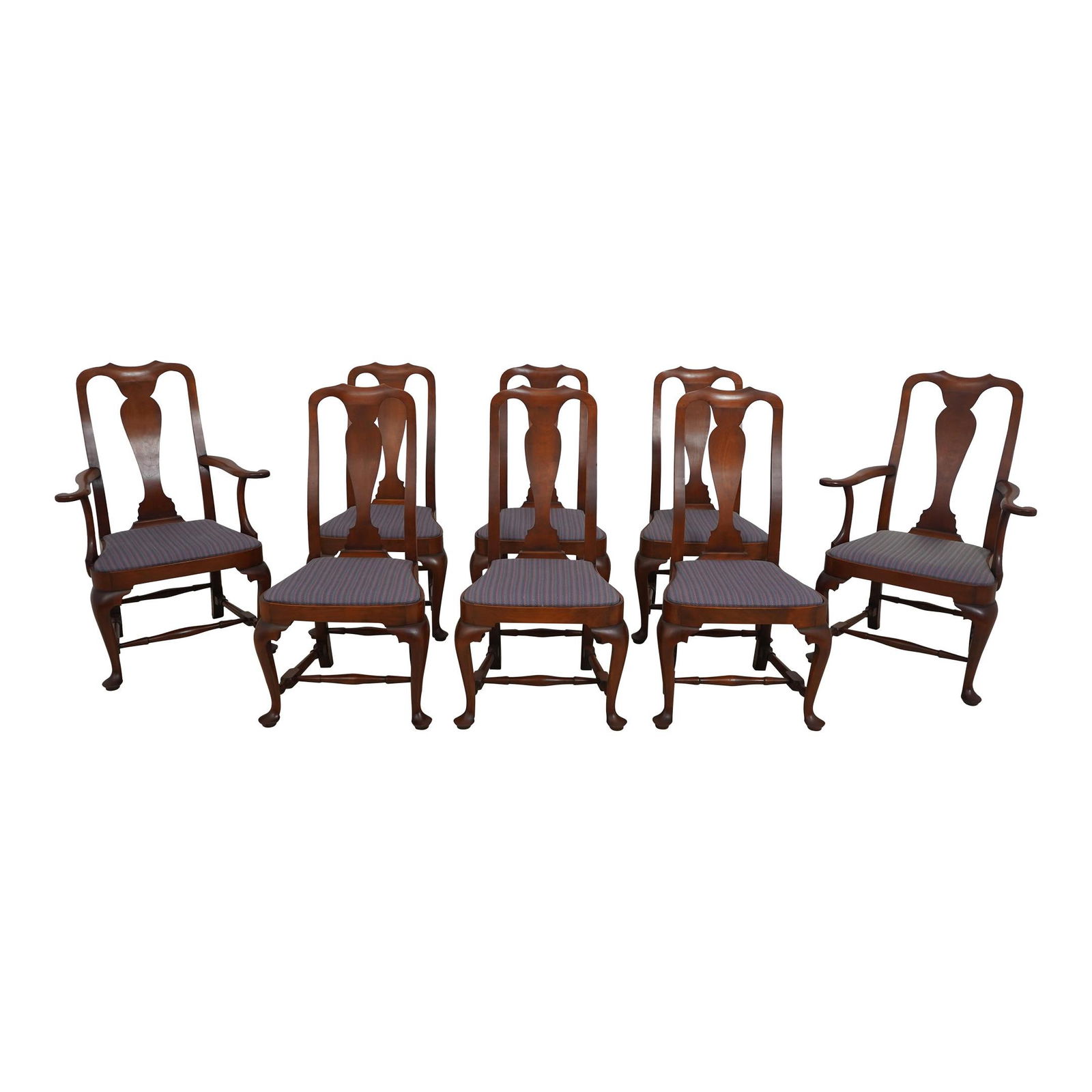 Set of 8 Eldred Wheeler Cherry Wood Dining Chairs Handmade: Set of 8 Eldred Wheeler Cherry Wood Dining Chairs Handmade This exquisite set of 8 Eldred Wheeler dining room chairs features timeless cherry wood construction, renowned for its durability and eleganc