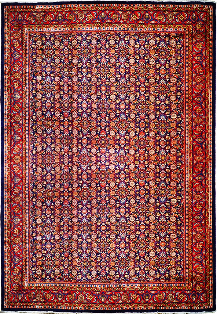 10'3" x 13'3" Navy Blue Herati Handmade Persian Tabriz Rug: 10'3" x 13'3" Navy Blue Herati Handmade Persian Tabriz Rug Free continental US Shipping Elevate your living space with the exquisite 10' 3" x 13' 3" Navy Blue Cultural Herati Handmade Persian Tabriz R