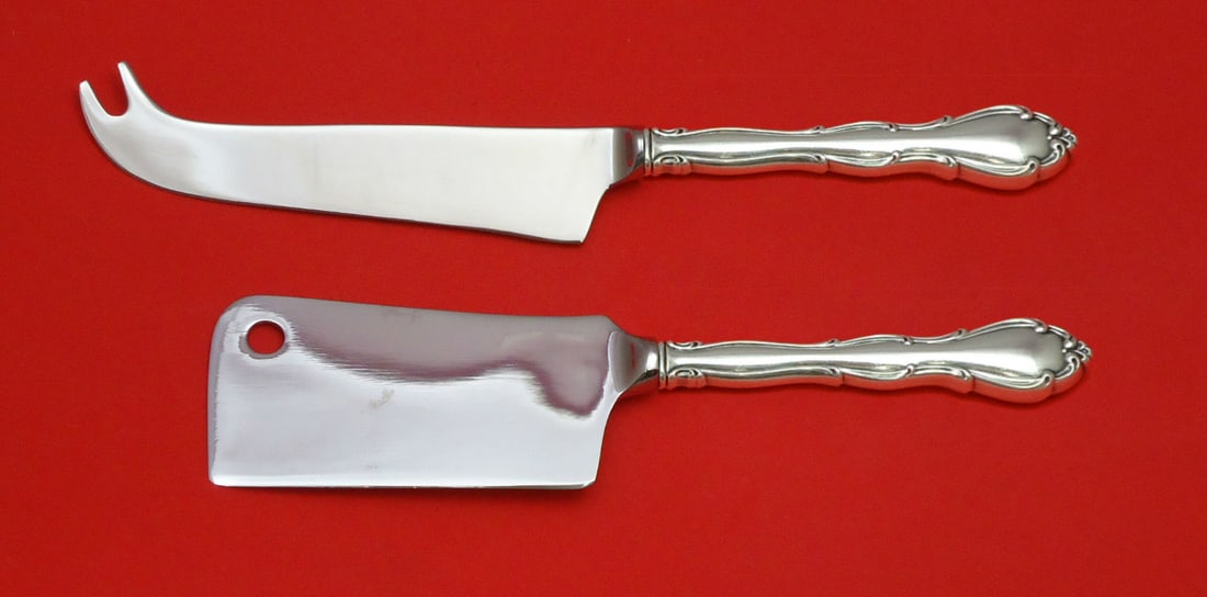 Towle Fontana Sterling Silver 2pc Cheese Server Set Custom Made: Towle Fontana Sterling Silver 2pc Cheese Server Set Custom Made Elevate your entertaining experience with this exquisite Fontana by Towle Sterling Silver Cheese Server Serving Set. This 2-piece hostes