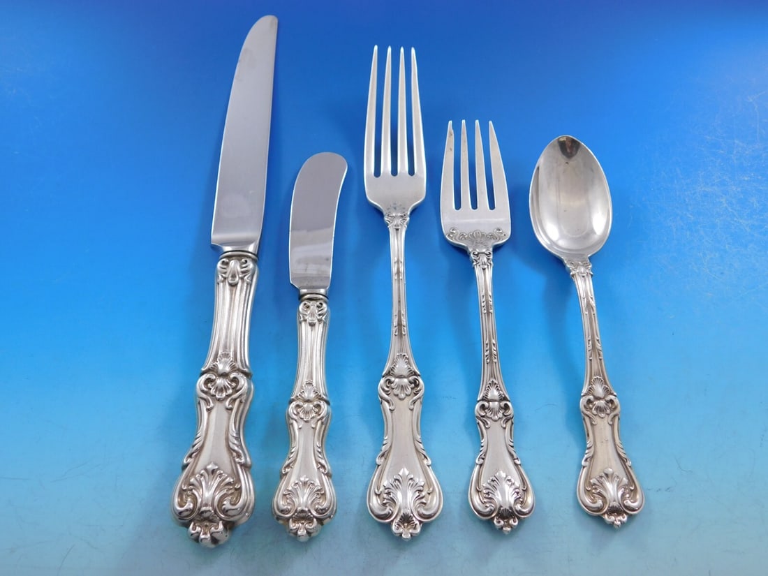 Frank Smith Federal Cotillion Sterling Silver Flatware Set 74 Pieces: Frank Smith Federal Cotillion Sterling Silver Flatware Set 74 Pieces Enhance your dining experience with the Federal Cotillion Sterling Silver Flatware Set by Frank Smith, a stunning collection compri