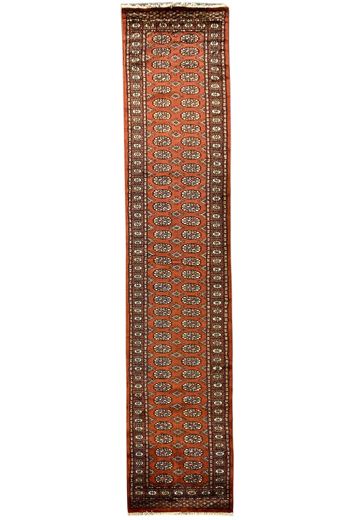 14 Foot Bokhara 2.6 x 13.10 Runner Rug: 14 Foot Bokhara 2.6 x 13.10 Runner Rug Free continental US Shipping Enhance your space with this stunning 2.6 x 13.10 Bokhara longer runner rug, ideal for hallways or entryways. This exquisite rug fea