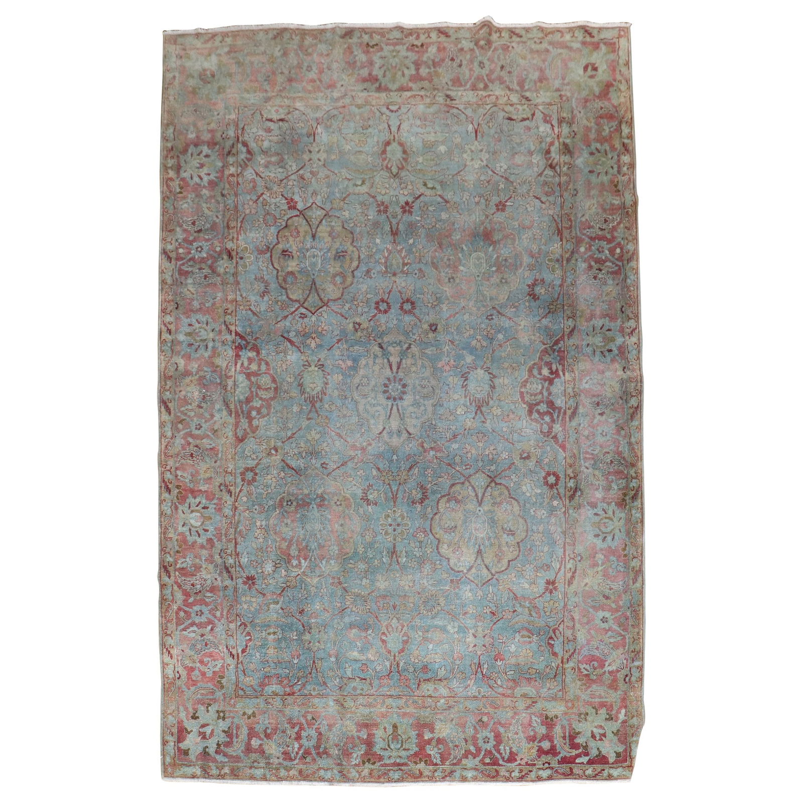 Zabihi Collection 19th Century Hand-Knotted Persian Yazd Carpet (1 of 9)