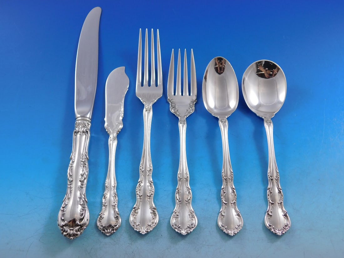 Wallace Old Atlanta Sterling Silver Flatware Set 52 Pieces for 8: Wallace Old Atlanta Sterling Silver Flatware Set 52 Pieces for 8 Enhance your dining experience with the exquisite Old Atlanta sterling silver flatware set by Wallace. This elegant 52-piece set is des