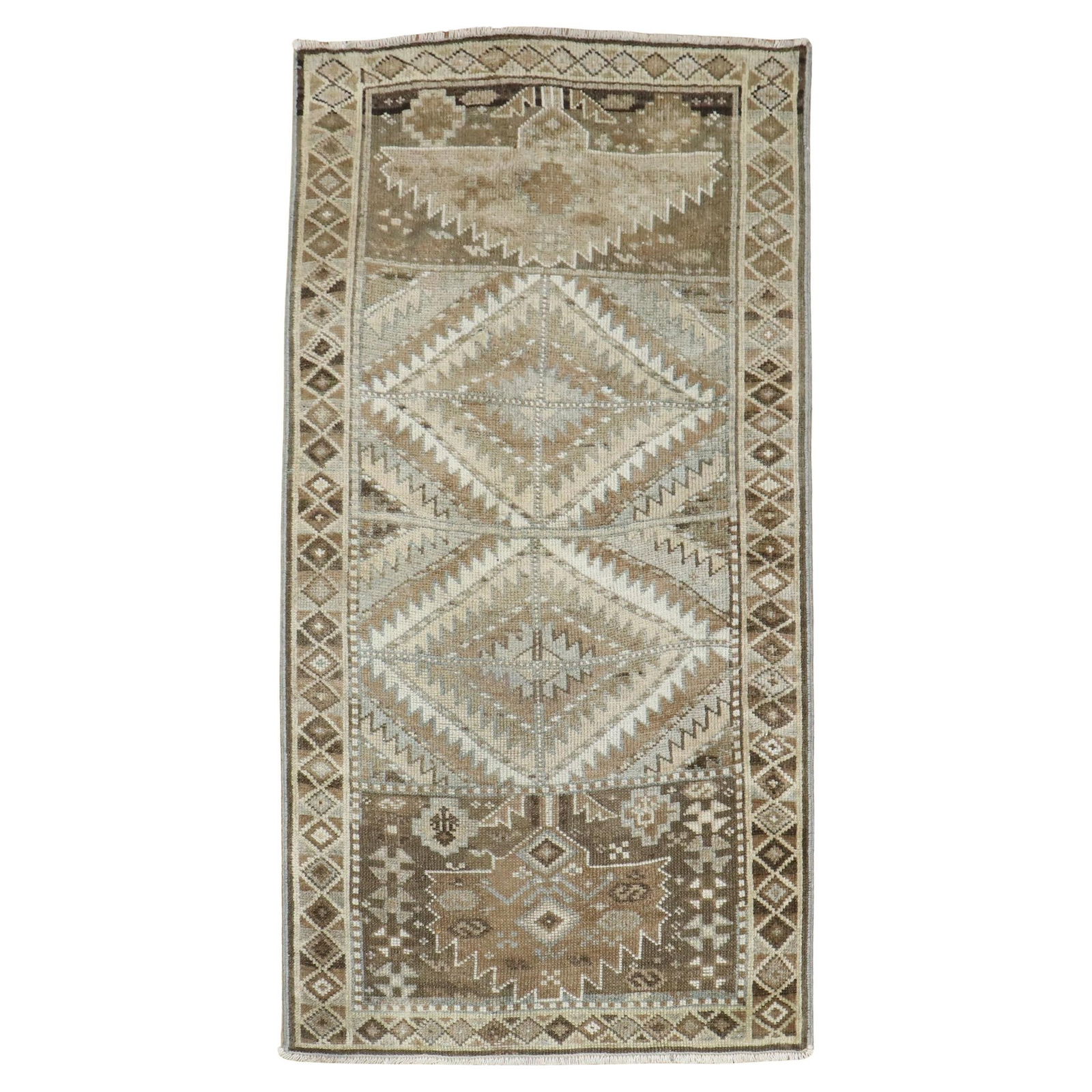 Zabihi Collection 1920s Antique Tribal Balouch Hand-Knotted Wool Rug 29 x 52: Zabihi Collection 1920s Antique Tribal Balouch Hand-Knotted Wool Rug 29 x 52 Explore the beauty of this Antique Tribal Balouch Small Rug, a perfect addition to enhance your decor. Handmade with care,