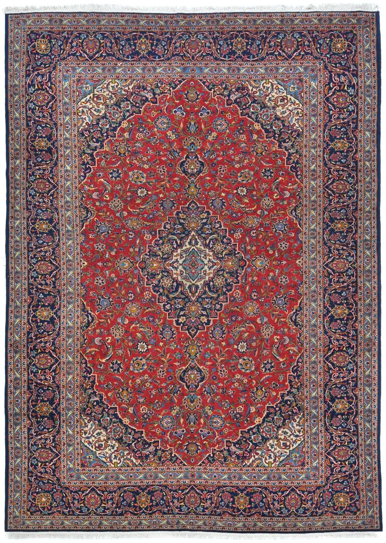 Vintage Hand-Knotted 9x13 ft Floral Oriental Area Rug: Vintage Hand-Knotted 9x13 ft Floral Oriental Area Rug This exquisite vintage hand-knotted Oriental rug features a captivating floral design, making it a stunning addition to any living or dining room.