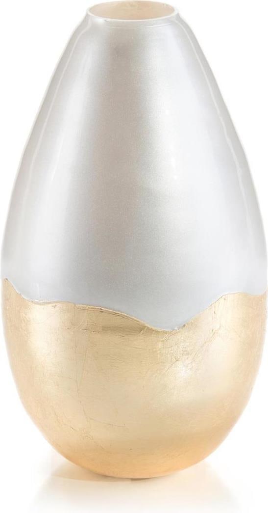 John-Richard Golden Cloud Silver Glass Vase 12.25H: John-Richard Golden Cloud Silver Glass Vase 12.25H This elegant traditional glass vase combines beauty and functionality, making it a perfect addition to any decor. Crafted from high-quality glass, it