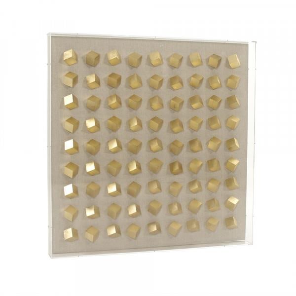 Contemporary Golden Cubes Wall Art by Zentique 35.75 x 35.75 Inches: Contemporary Golden Cubes Wall Art by Zentique 35.75 x 35.75 Inches Elevate your space with the striking Golden Cubes Wall Art, a contemporary piece that seamlessly blends modern aesthetics with uniqu