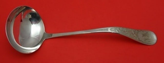 Tiffany & Co. Ivy Sterling Silver Soup Ladle 13 Inch Round Bowl: Tiffany & Co. Ivy Sterling Silver Soup Ladle 13 Inch Round Bowl This exquisite soup ladle from Tiffany & Co. features the elegant Ivy pattern, also known as Antique Ivy. Crafted from high-quality ster