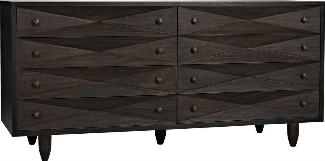 Noir Diamond Collection Ebony Walnut Double Chest 34H 72.5W 23.5D: Noir Diamond Collection Ebony Walnut Double Chest 34H 72.5W 23.5D The Ebony Walnut Double Chest by Noir is a stunning addition to any room, combining style and functionality. This double chest feature