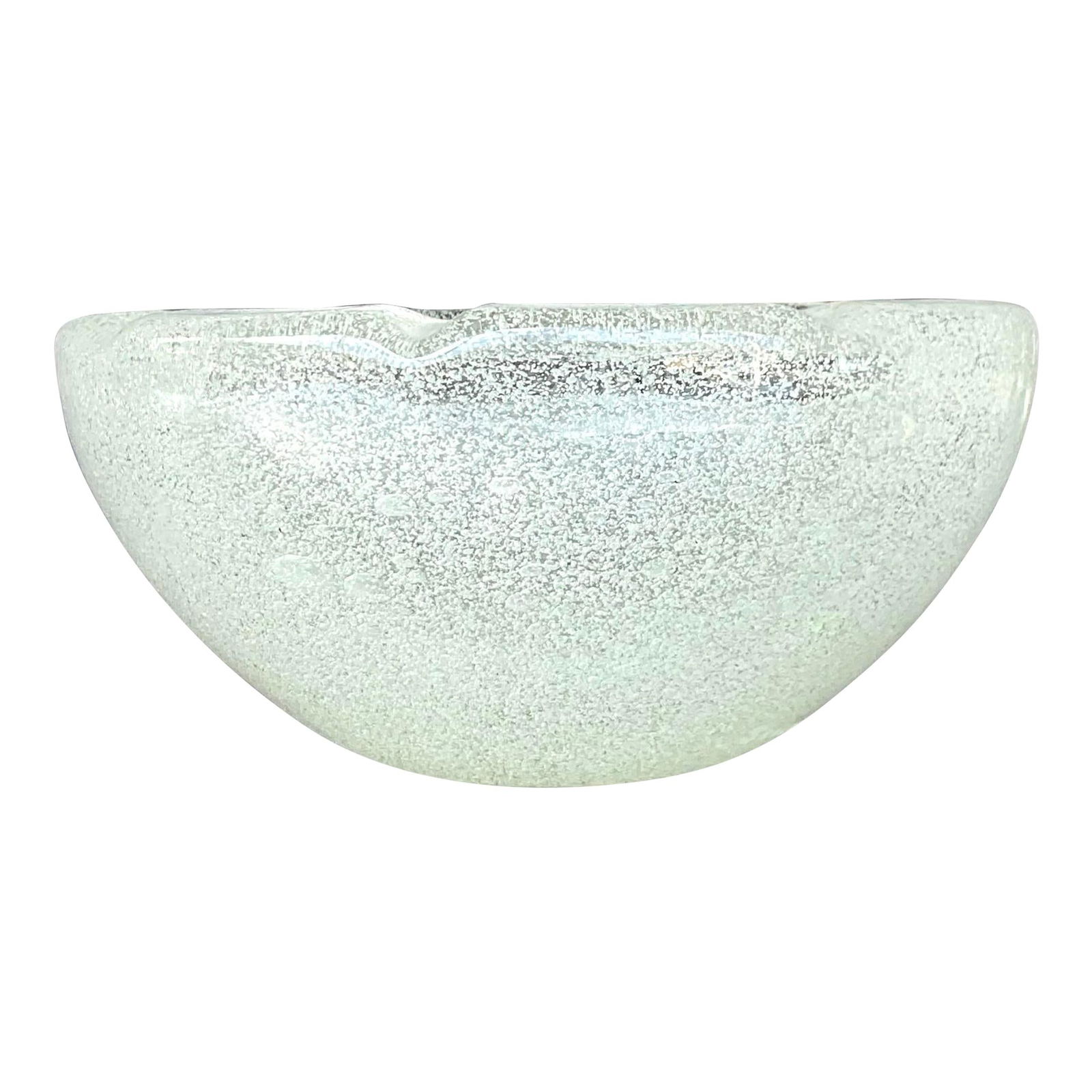Vintage Boho Celadon Glass Bowl with Unique Speckled Design: Vintage Boho Celadon Glass Bowl with Unique Speckled Design Enhance your dining experience with this Vintage Boho Speckled Glass Bowl, showcasing a beautiful celadon color and a unique speckled design