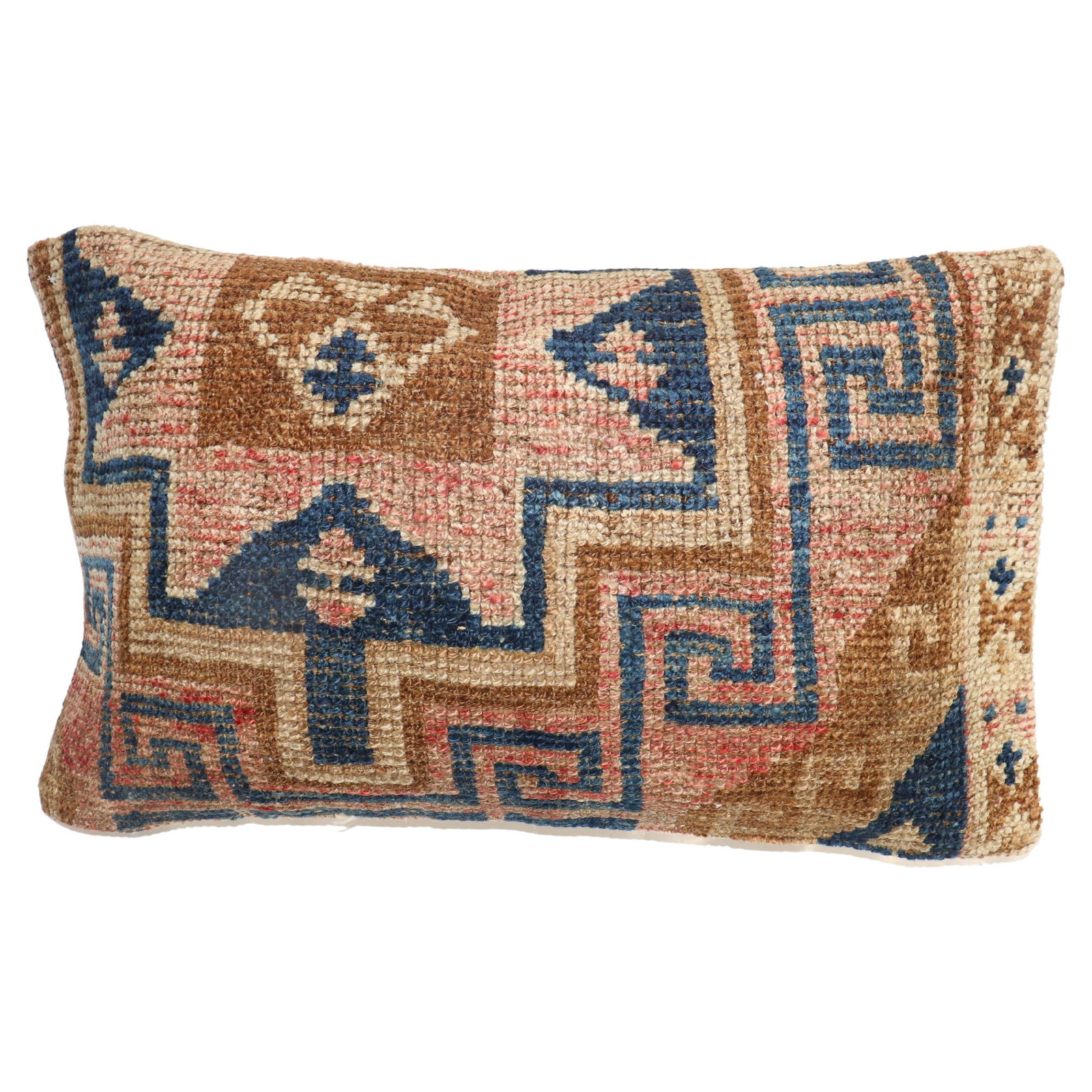 Large Bohemian Vintage Turkish Rug Pillow 17 x 31: Large Bohemian Vintage Turkish Rug Pillow 17 x 31 This large vintage Turkish rug pillow features a stunning Bohemian style, expertly crafted from a vintage Turkish Anatolian rug. It measures 17 inches