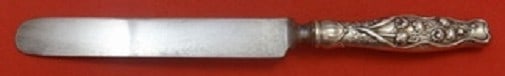 Whiting Lily of the Valley Sterling Silver Dinner Knife 9 3/4": Whiting Lily of the Valley Sterling Silver Dinner Knife 9 3/4" This exquisite dinner knife features the Lily of the Valley pattern, crafted from high-quality sterling silver by Whiting. Measuring 9 3/