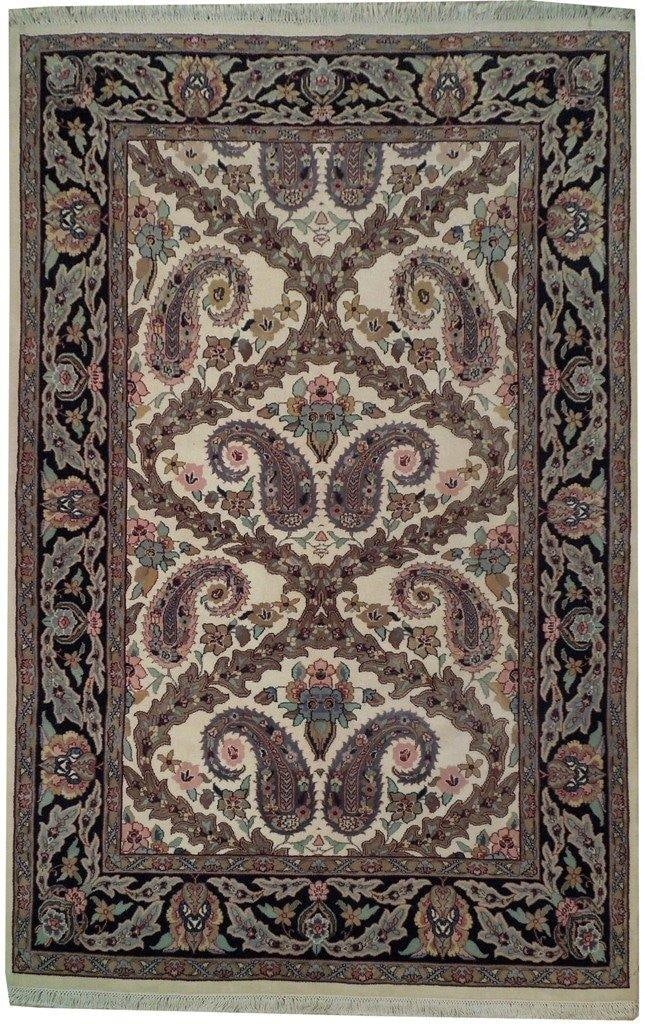 5.9 x 8.10 Ivory Handmade Jaipur Wool Rug: 5.9 x 8.10 Ivory Handmade Jaipur Wool Rug Free continental US Shipping Enhance your living space with this exquisite 5.9 x 8.10 Ivory Quality Jaipur Rug. Handwoven from premium-quality wool, this rug