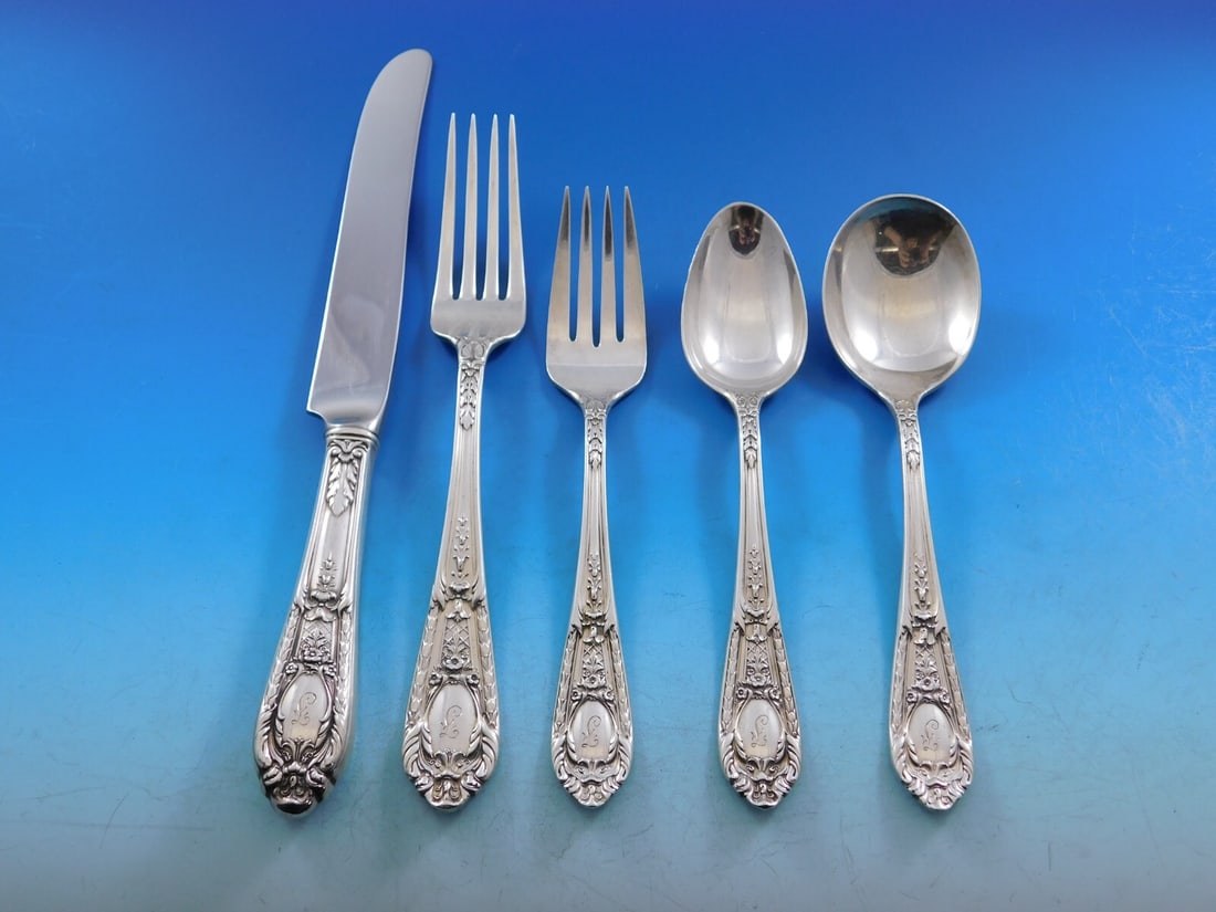 International Silver Fontaine Sterling Silver Flatware Set 60 Pcs with Storage Chest: International Silver Fontaine Sterling Silver Flatware Set 60 Pcs with Storage Chest Introducing the Fontaine Sterling Silver Flatware Set, a beautiful collection crafted by International Silver. This