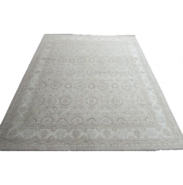 8 x 9.10 Pale Light Gray White Chobi Peshawar Handmade Wool Rug: 8 x 9.10 Pale Light Gray White Chobi Peshawar Handmade Wool Rug Free continental US Shipping Introducing the 8 x 9.10 Pale Light White Gray Chobi Peshawar Handmade Rug, a stunning piece that combines