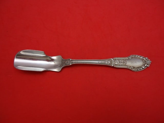Gorham Tuileries Sterling Silver Cheese Scoop 8 1/4 Inch Monogrammed Serving Piece: Gorham Tuileries Sterling Silver Cheese Scoop 8 1/4 Inch Monogrammed Serving Piece This Tuileries cheese scoop by Gorham is a stunning serving piece crafted from high-quality sterling silver. Measurin