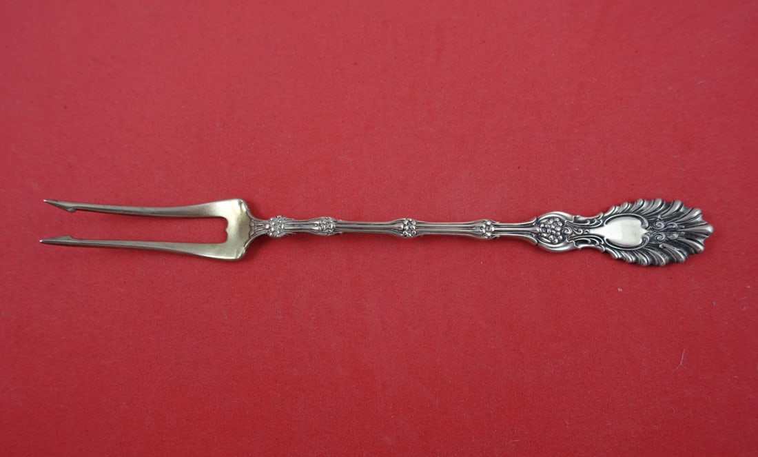 Whiting Radiant Sterling Silver 2-Tine Pickle Fork with Barbs (1 of 2)