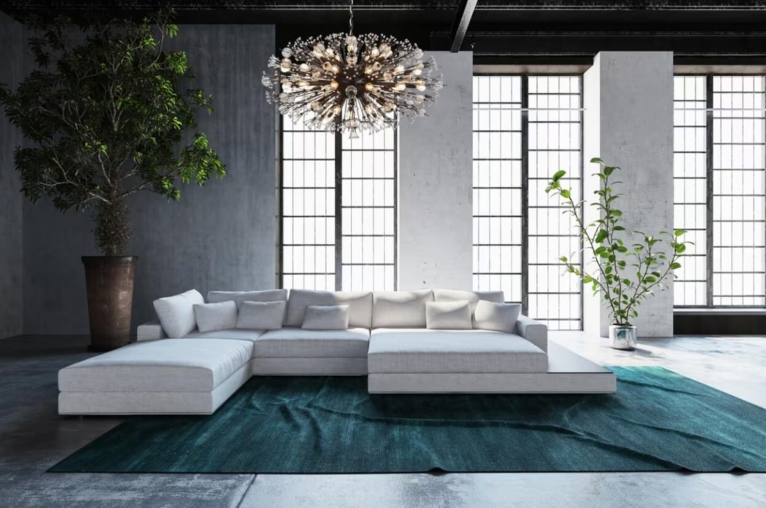 Vera 38-Light Black Crystal Chandelier 42 inch Modern Lighting: Vera 38-Light Black Crystal Chandelier 42 inch Modern Lighting Illuminate your space with this elegant 42-inch Black Sputnik Chandelier, featuring a stunning design made of glass and crystal. With 38