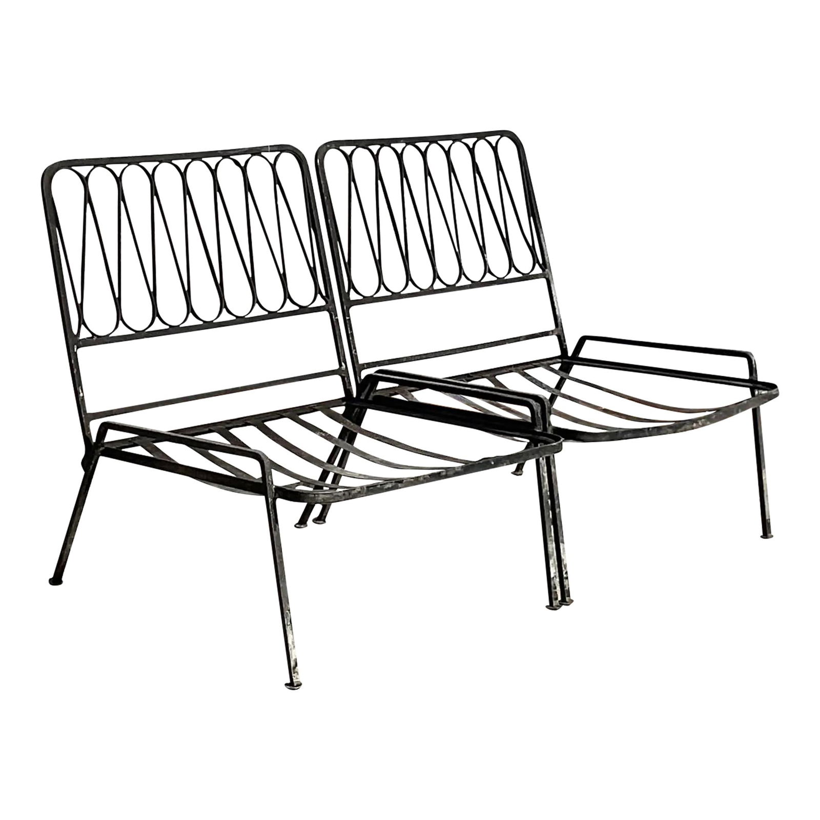 Salterini Vintage Mid-Century Modern Wrought Iron Ribbon Chairs Set of 2 (1 of 6)