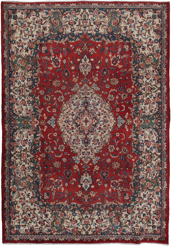 1980's Signed Persian Tabriz Rug 8.5 x 11.5 Semi-Antique: 1980's Signed Persian Tabriz Rug 8.5 x 11.5 Semi-Antique Free continental US Shipping Discover the elegance of this semi-antique Persian Tabriz rug, measuring 8.5 x 11.5 feet. Crafted in the 1980s, th