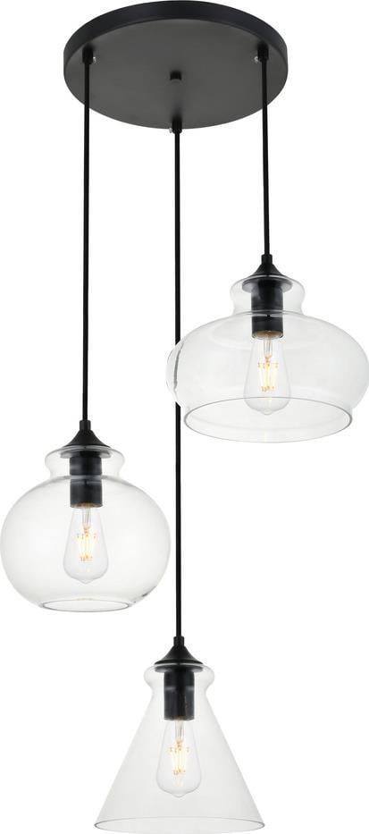 Elegant Destry Black Pendant Light Clear Glass UL-Listed: Elegant Destry Black Pendant Light Clear Glass UL-Listed Illuminate your space with this stylish Black Pendant Light from the Destry collection. Designed in a transitional style, this pendant light fe