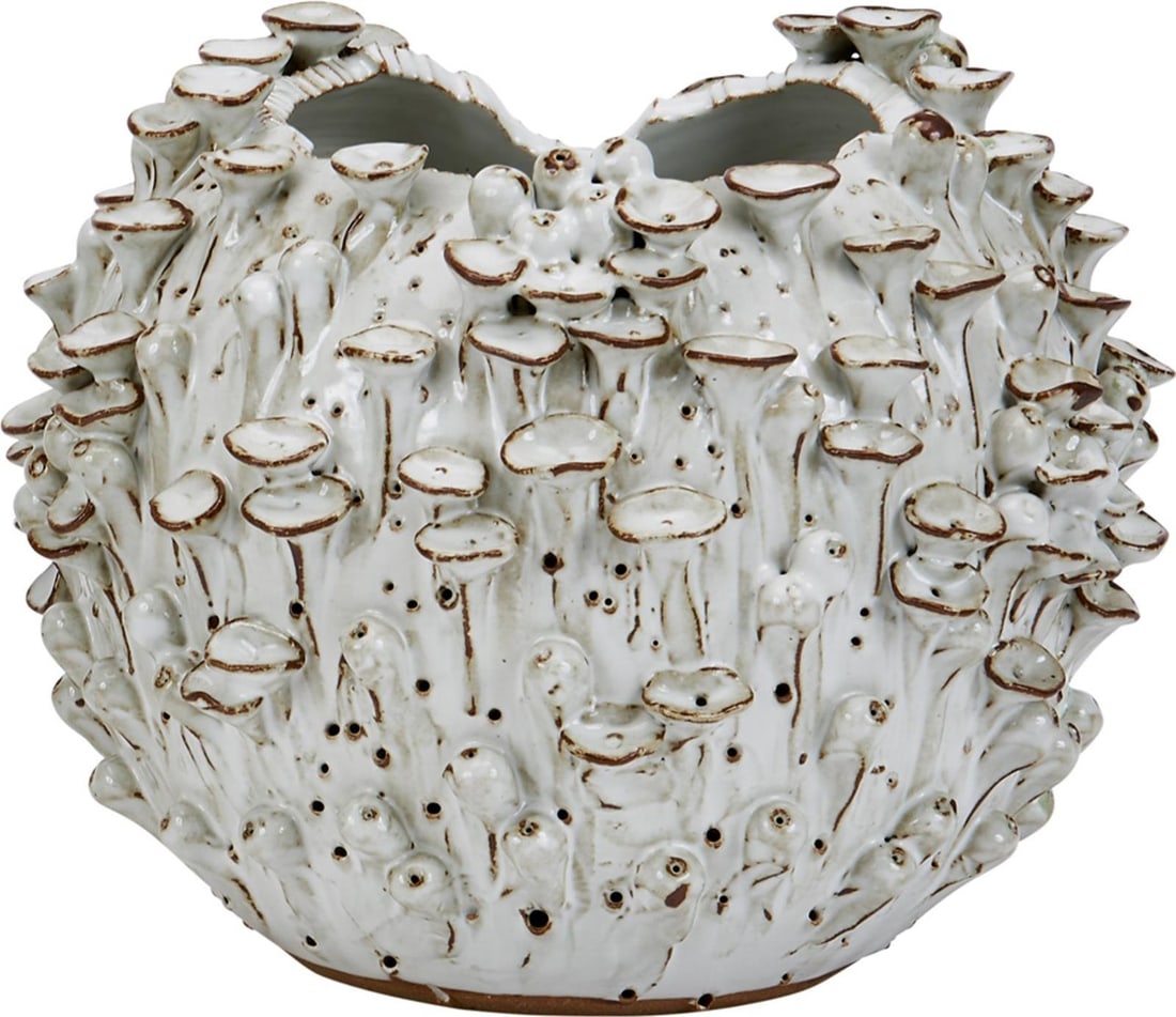 Stylish Nautical Blue Ceramic Barnacle Vase 6H 8W 8D: Stylish Nautical Blue Ceramic Barnacle Vase 6H 8W 8D Enhance your home decor with this Nautical Blue Barnacle Vase, showcasing a charming antique or vintage style. This ceramic vase features a unique