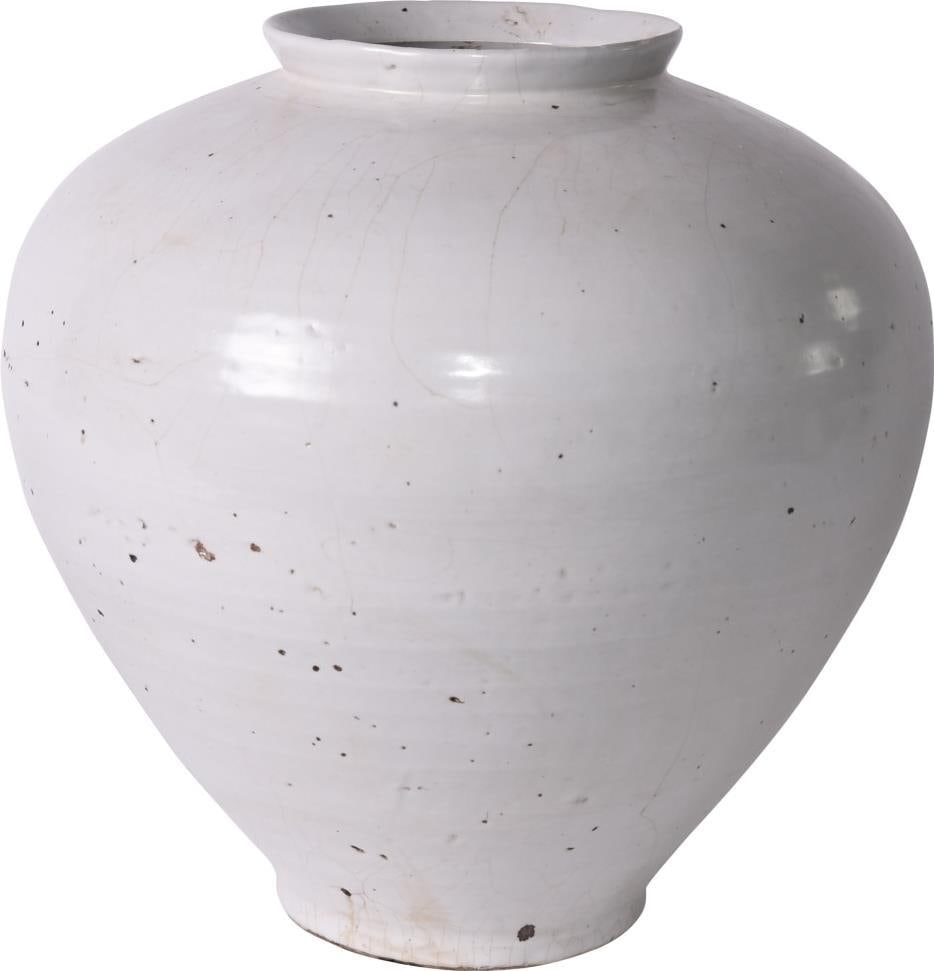 Handmade Busan White Ceramic Decorative Jar 17H 15W 15D (1 of 1)