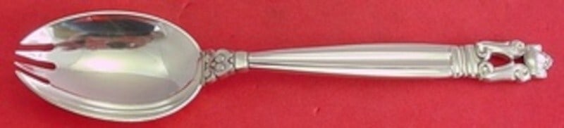 Georg Jensen Acorn Sterling Silver 6 Ice Cream Fork 4-Tine: Georg Jensen Acorn Sterling Silver 6 Ice Cream Fork 4-Tine Experience the elegance of the Acorn pattern by Georg Jensen with this exquisite sterling silver ice cream fork. Crafted with precision, this