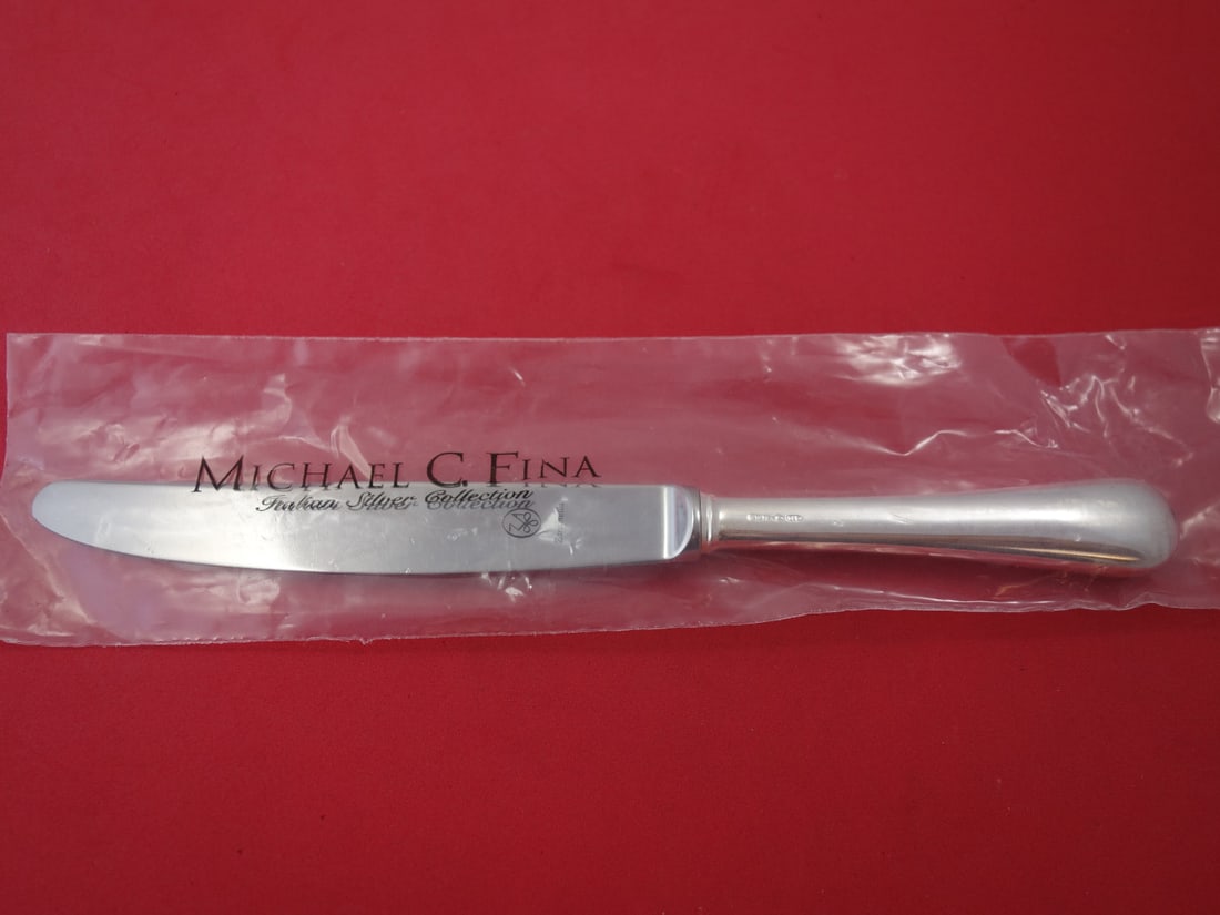 Zaramella Argenti Spagnolo Sterling Silver Dinner Knife 9 3/4 New: Zaramella Argenti Spagnolo Sterling Silver Dinner Knife 9 3/4 New Enhance your dining experience with the Spagnolo Dinner Knife crafted by Zaramella Argenti. This exquisite piece, measuring 9 3/4 inch