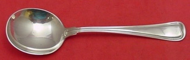 Old French by Gorham Sterling Silver Soup Spoon 6 7/8 Inches Classic Design: Old French by Gorham Sterling Silver Soup Spoon 6 7/8 Inches Classic Design Elevate your dining experience with this exquisite Old French by Gorham Sterling Silver Gumbo Soup Spoon measuring 6 7/8 inc