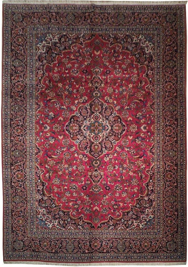 10 x 14 Signed Persian Kashan Rug Handcrafted Wool Silk Premium Quality: 10 x 14 Signed Persian Kashan Rug Handcrafted Wool Silk Premium Quality Free continental US Shipping Enhance your living space with the timeless elegance of this 10' x 14' Signed Persian Kashan Rug. H