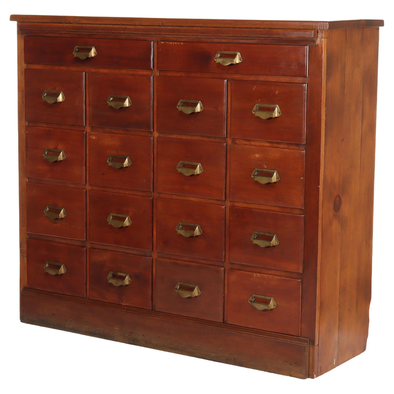 Circa 1850 Antique Cherry 18-Drawer Apothecary Cabinet (1 of 16)
