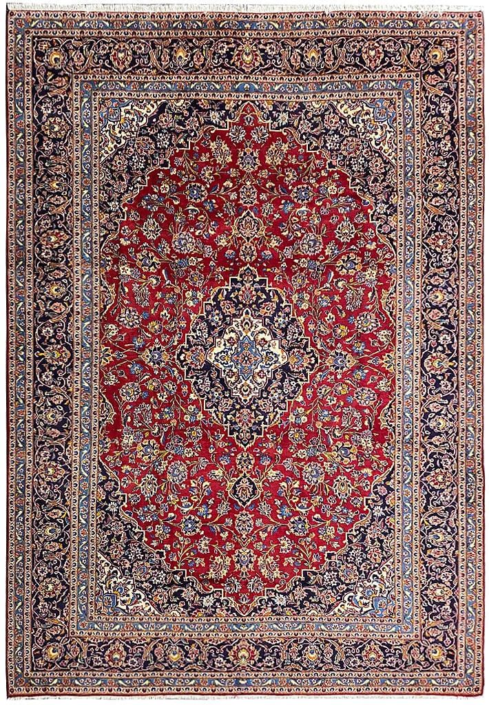 Luxurious Persian Kashan Rug 9.9 x 13.0 ft: Luxurious Persian Kashan Rug 9.9 x 13.0 ft Free continental US Shipping Enhance your living space with this exquisite 9.9 x 13.0 Quality Persian Kashan Rug. Crafted with attention to detail, this rug