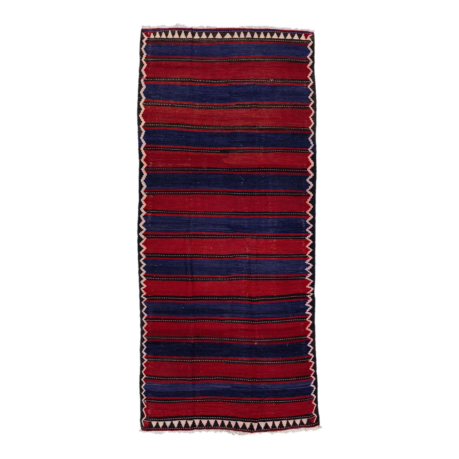 Vintage Turkish Kilim Wool Rug Red Multicolor Geometric Stripes 5 x 10'10: Vintage Turkish Kilim Wool Rug Red Multicolor Geometric Stripes 5 x 10'10 Discover this stunning vintage Turkish Kilim rug, expertly hand-knotted from high-quality wool. Featuring a vibrant red field,