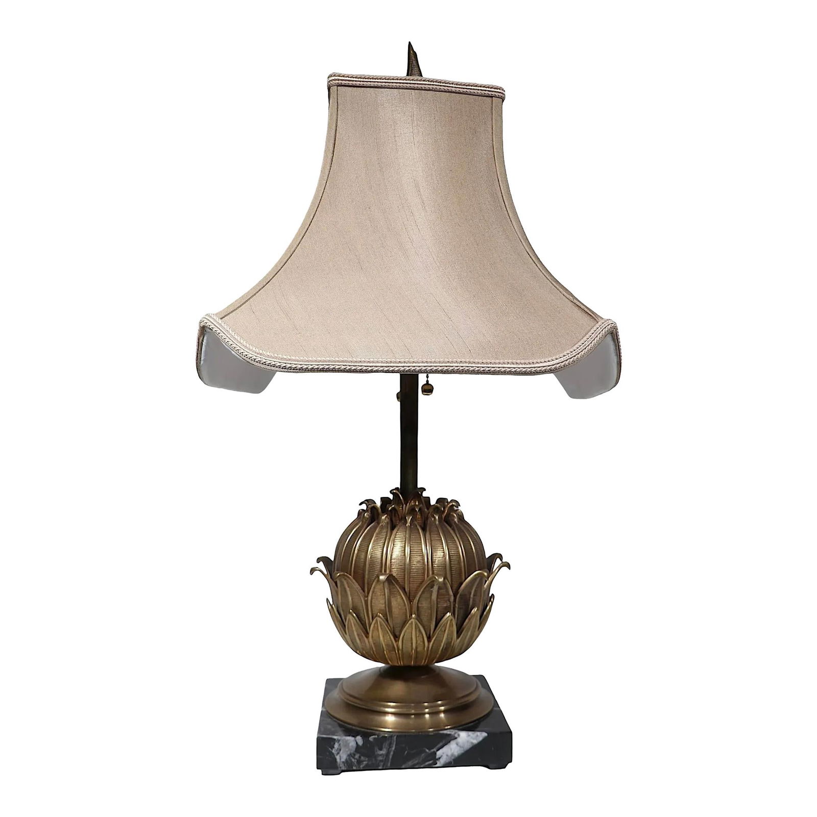 Maitland Smith Artichoke Table Lamp with Original Shade and Marble Base (1 of 10)