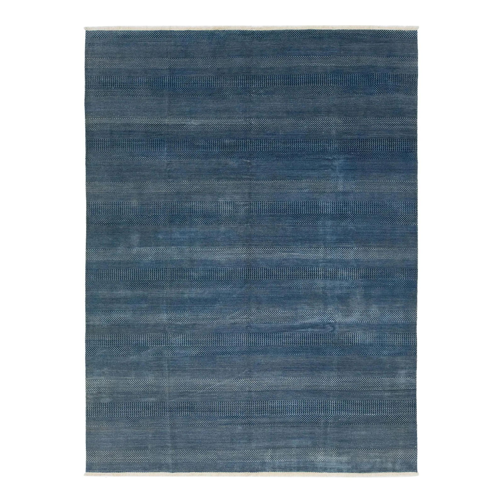 Savannah Blue Wool Rug Handmade Geometric Design 9'2 x 12'2: Savannah Blue Wool Rug Handmade Geometric Design 9'2 x 12'2 Enhance your living space with this elegant hand-knotted wool rug, showcasing a contemporary design that complements any modern decor. The b