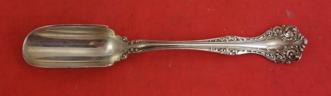 Alvin Florentine Sterling Silver Cheese Scoop 5 3/4" Serving Piece: Alvin Florentine Sterling Silver Cheese Scoop 5 3/4" Serving Piece This exquisite cheese scoop from the Florentine pattern by Alvin is a perfect addition to your serving pieces. Crafted from high-qual