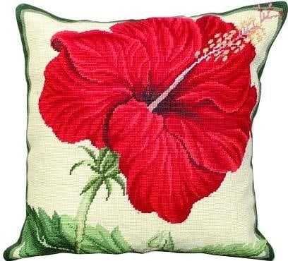 Elegant Williamsburg Silk Pillow Botanical Floral Design 18x18: Elegant Williamsburg Silk Pillow Botanical Floral Design 18x18 Elevate your home decor with this exquisite Timeless Williamsburg Silk Pillow. Featuring a stunning botanical floral needlepoint design,