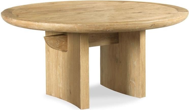 Woodbridge Circular Limewash Gathering Table 30H 64W 64D (1 of 6)