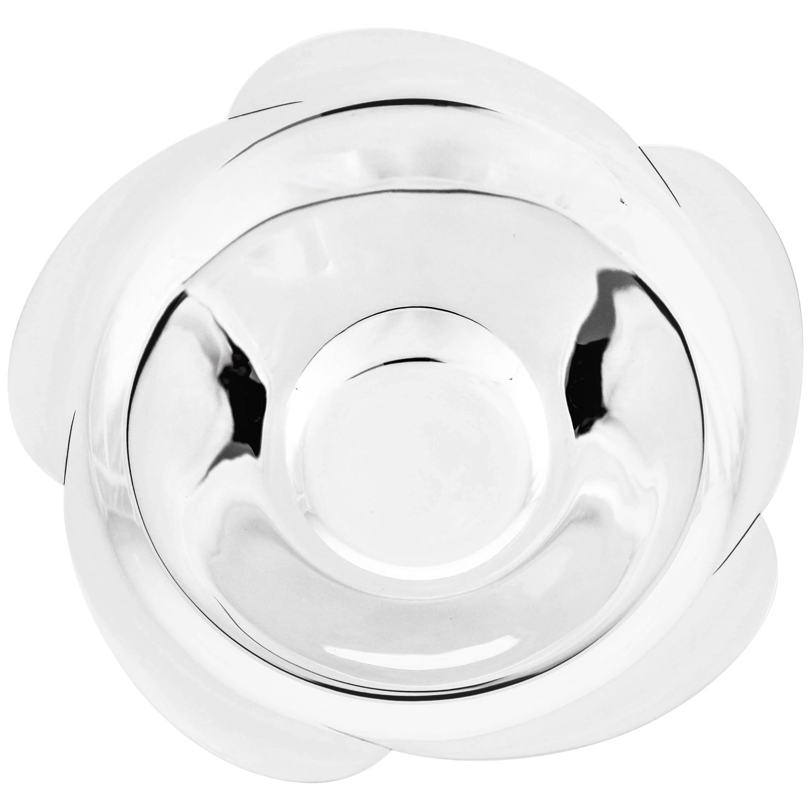 Tiffany & Co Sterling Silver Midcentury Candy Dish Floral Design 1950: Tiffany & Co Sterling Silver Midcentury Candy Dish Floral Design 1950 This exquisite midcentury candy dish, crafted from sterling silver, showcases a unique design inspired by nature. With a height of