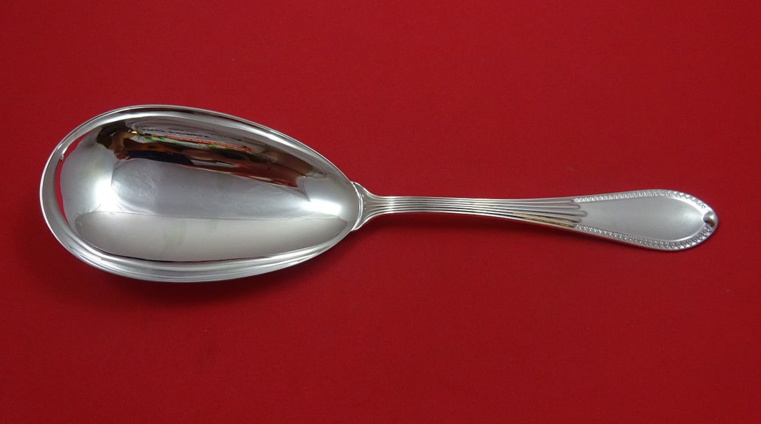 Robbe and Berking Belvedere Sterling Silver Rice Spoon 10 1/4 New: Robbe and Berking Belvedere Sterling Silver Rice Spoon 10 1/4 New This exquisite Belvedere rice spoon by Robbe and Berking is crafted from high-quality sterling silver, ensuring both durability and el
