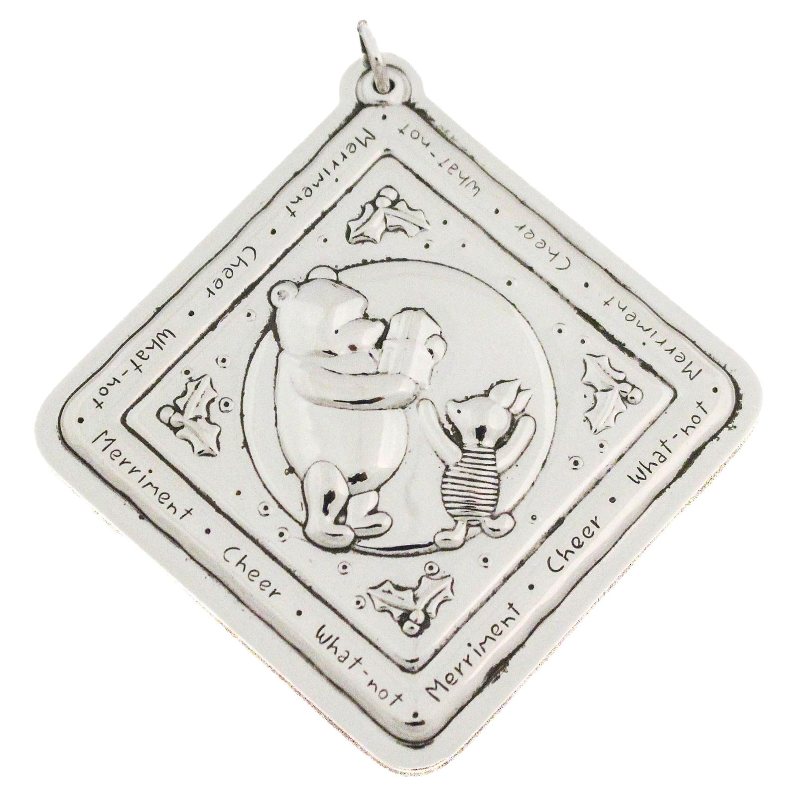 1997 Lunt Sterling Silver Disney Ornament Winnie the Pooh Piglet: 1997 Lunt Sterling Silver Disney Ornament Winnie the Pooh Piglet Celebrate the magic of the holidays with this exquisite 1997 Lunt Sterling Silver Disney Christmas Ornament featuring Winnie the Pooh a
