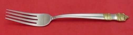 Towle Danish Baroque Gold Sterling Silver Fork 7 3/8": Towle Danish Baroque Gold Sterling Silver Fork 7 3/8" This exquisite fork from the Danish Baroque Gold pattern by Towle is a stunning addition to any flatware collection. Crafted from high-quality ste