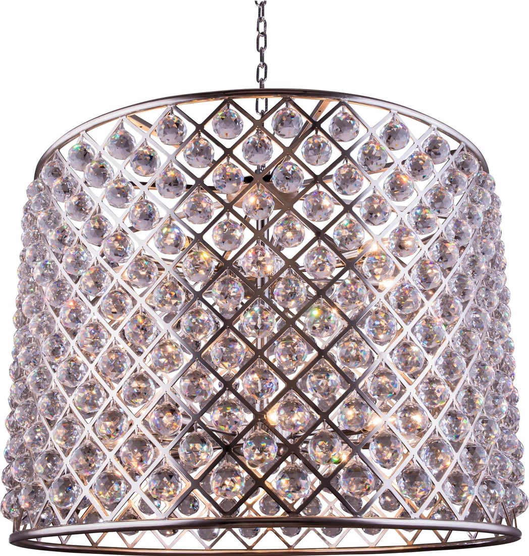 Elegant Lighting Madison Pendant Lamp Polished Nickel Royal-Cut Crystal: Elegant Lighting Madison Pendant Lamp Polished Nickel Royal-Cut Crystal Illuminate your space with the Madison Pendant Light, a stunning fixture that combines elegance and functionality. This exquisit