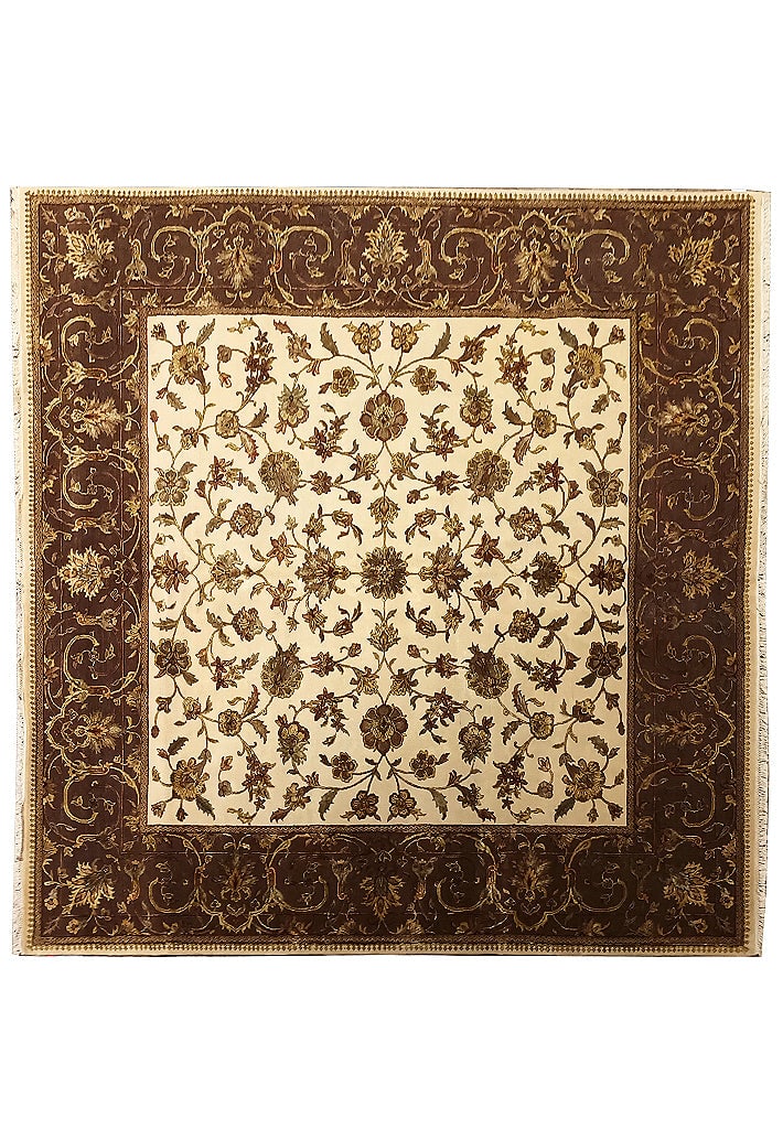 10' x 10' Handmade Jaipur Rug Premium Wool Silk Area Rug: 10' x 10' Handmade Jaipur Rug Premium Wool Silk Area Rug Free continental US Shipping Transform your living area with this exquisite 10' x 10' High-Quality Wool and Silk Handmade Jaipur Rug. This luxu