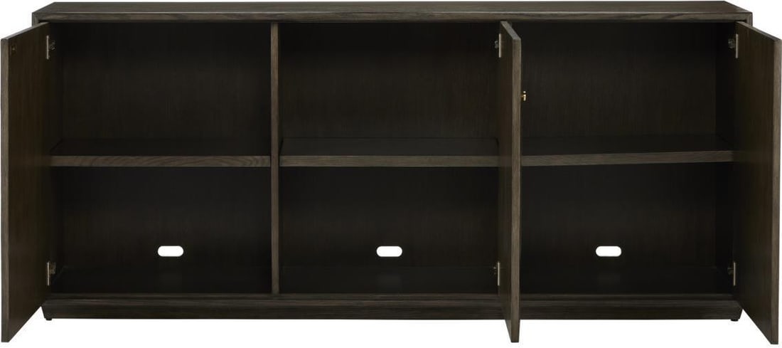 Currey Kendall Dove Gray Credenza with Soft Close Hinges: Currey Kendall Dove Gray Credenza with Soft Close Hinges This Kendall Dove Gray Office Credenza seamlessly blends functionality with elegance, making it a perfect addition to any office space. Crafted