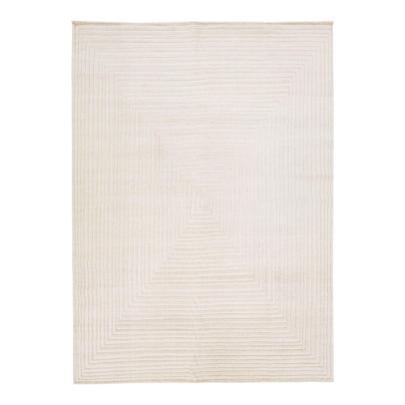 Ivory Handmade Wool Moroccan Rug 10'1 x 13'11 Safi Collection: Ivory Handmade Wool Moroccan Rug 10'1 x 13'11 Safi Collection Enhance your living space with this stunning modern Moroccan-style hand-knotted wool rug. Crafted from high-quality wool, this piece showc