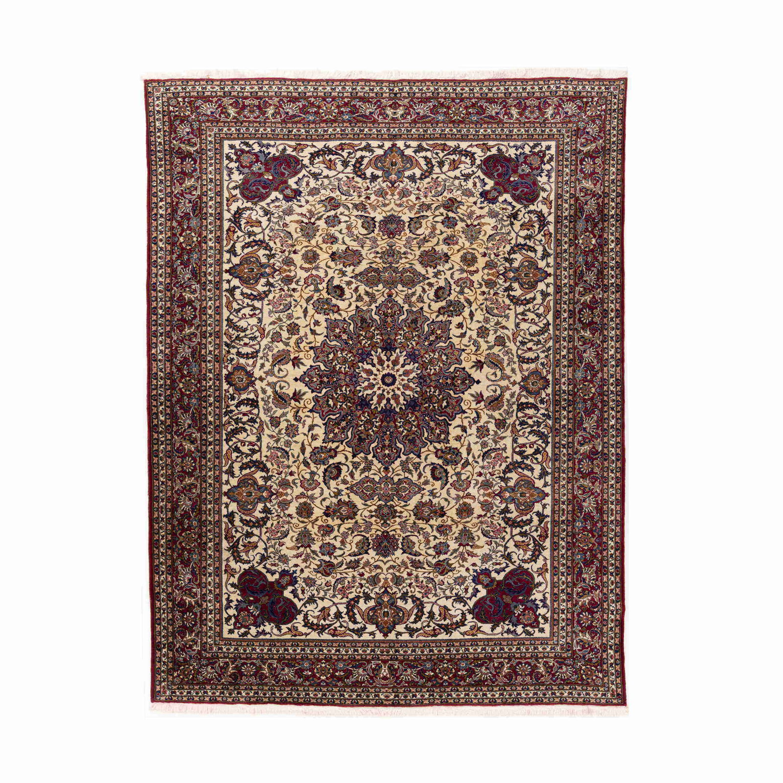 Authentic Handmade Anadol Wool on Cotton Carpet 98.4 x 126 Inches: Authentic Handmade Anadol Wool on Cotton Carpet 98.4 x 126 Inches This authentic handmade Anadol carpet showcases exquisite craftsmanship, meticulously woven from high-quality wool on a cotton base. W