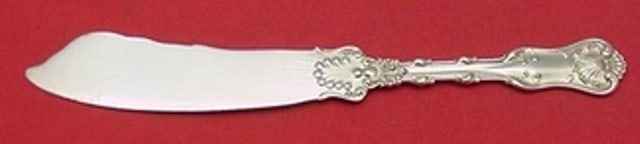 Whiting Imperial Queen Sterling Silver Fish Knife 7 3/4" Flat Handle: Whiting Imperial Queen Sterling Silver Fish Knife 7 3/4" Flat Handle This exquisite fish knife features a flat handle and is crafted from all sterling silver, embodying the elegance of the Imperial Qu